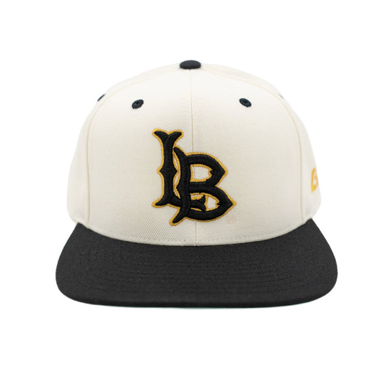 Classic LB Outline Cream Black Snapback- LBC Brand