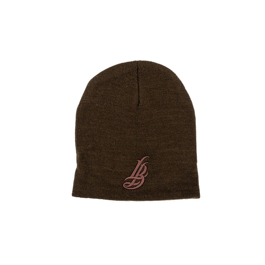 Cursive LB All Brown Beanie