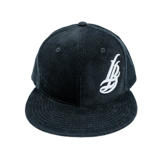 Cursive LB Black Corduroy Snapback
