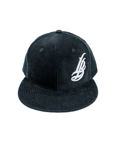 Cursive LB Black Corduroy Snapback