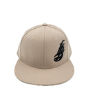 Cursive LB Black on Sandstone Snapback