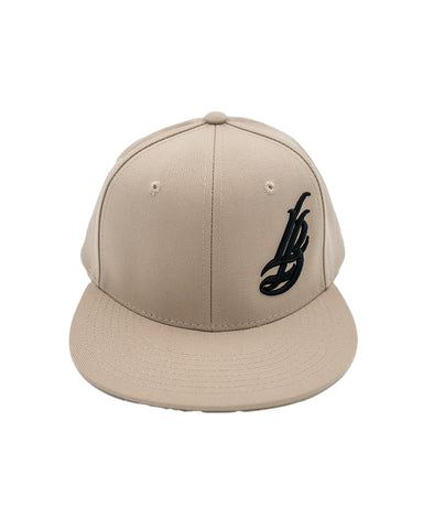 Cursive LB Black on Sandstone Snapback