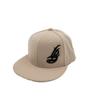 Cursive LB Black on Sandstone Snapback