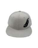 Cursive LB Black on Grey Snapback