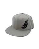 Cursive LB Black on Grey Snapback