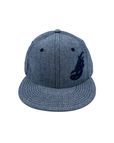 Cursive LB Blue Denim Snapback