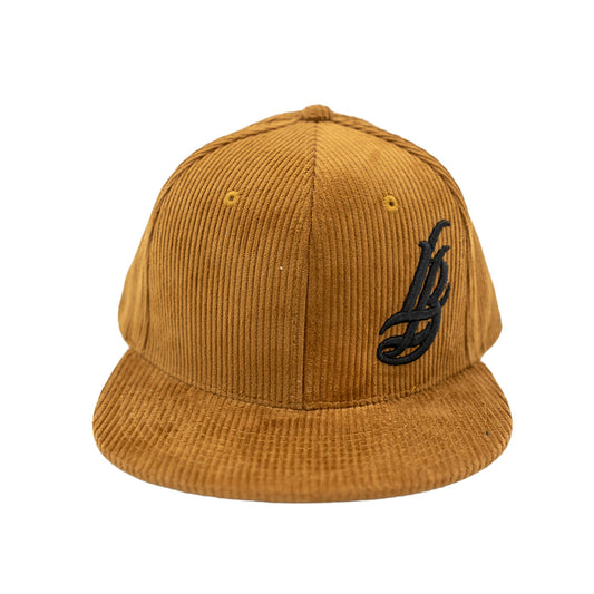 Cursive LB Bronze Corduroy Snapback