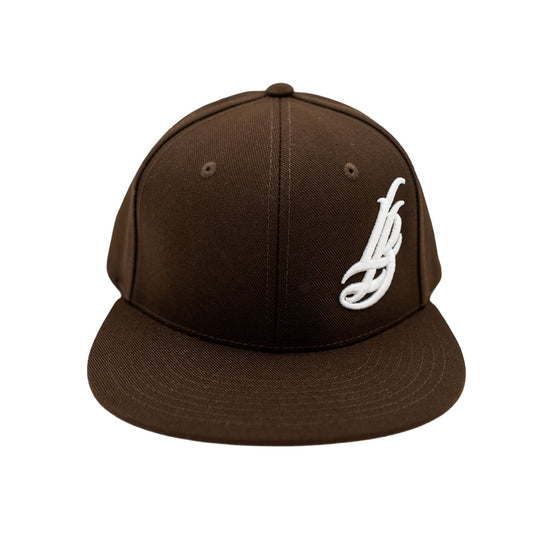 Cursive LB Brown Snapback