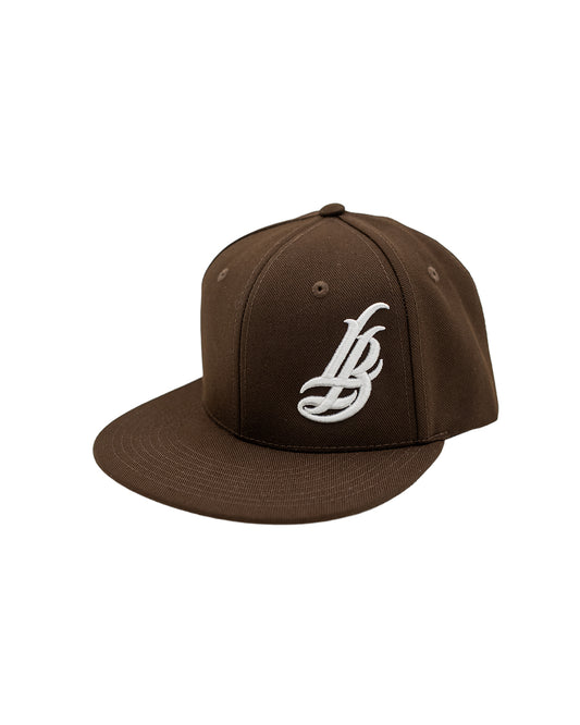 Cursive LB Brown Snapback