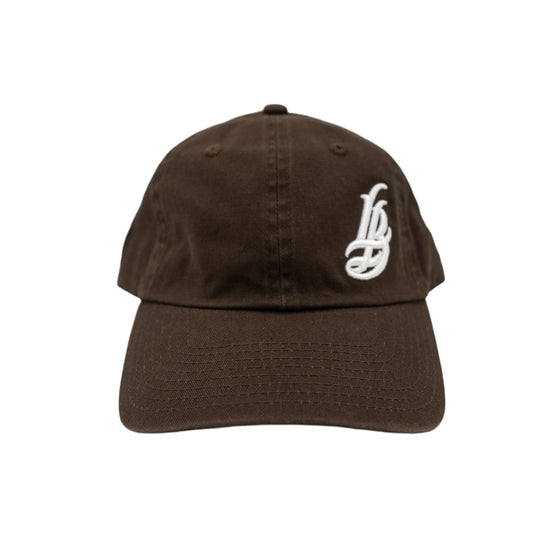 Cursive LB Brown Unstructured Dad Hat