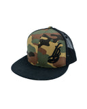 Cursive LB Camo/Black Trucker Hat