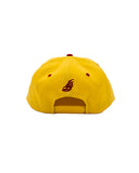 Cursive LB Gold/Burgundy Snapback