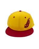 Cursive LB Gold/Burgundy Snapback