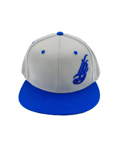 Cursive LB Grey/Royal Snapback