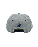 Cursive LB Heather Grey/Navy Snapback