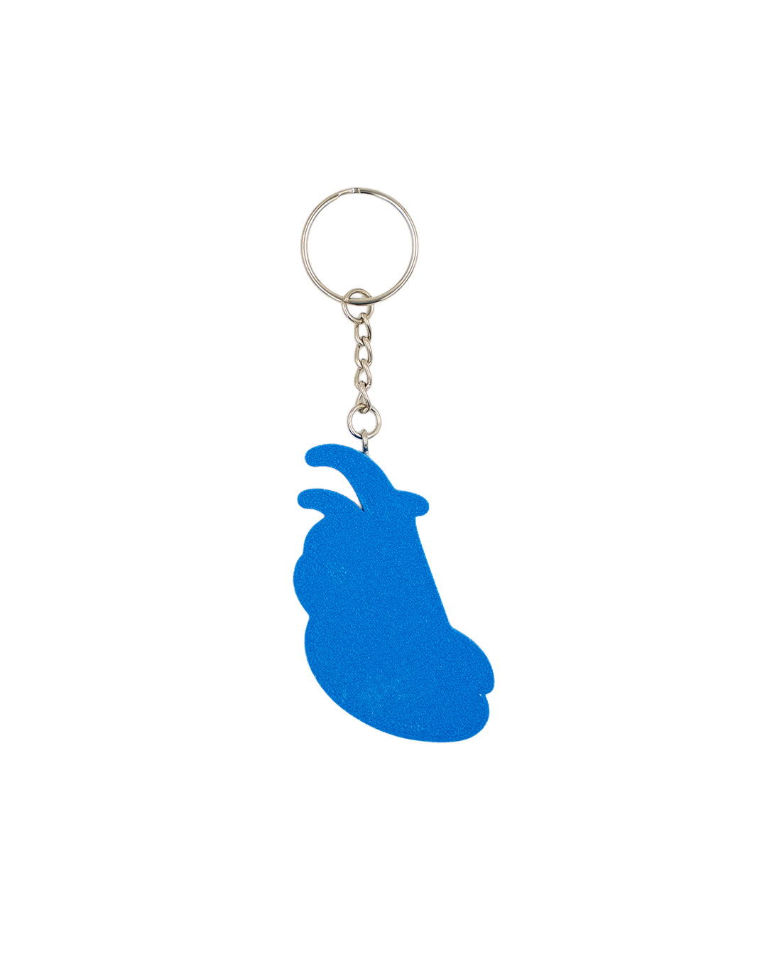 Cursive LB Royal & White Keychain