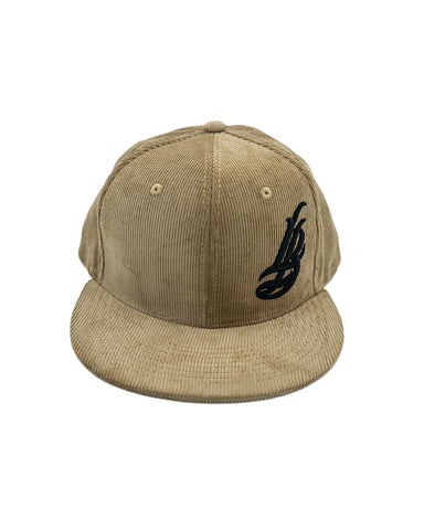 Cursive LB Tan Corduroy Snapback