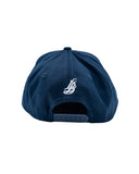 Cursive LB White On Navy Snapback