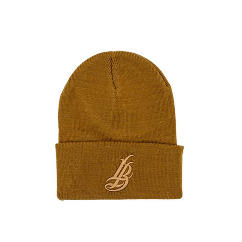 Cursive LB All Saddle Long Beanie