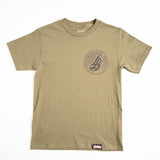 Cursive LB Sunset Men's Military Green T-Shirt