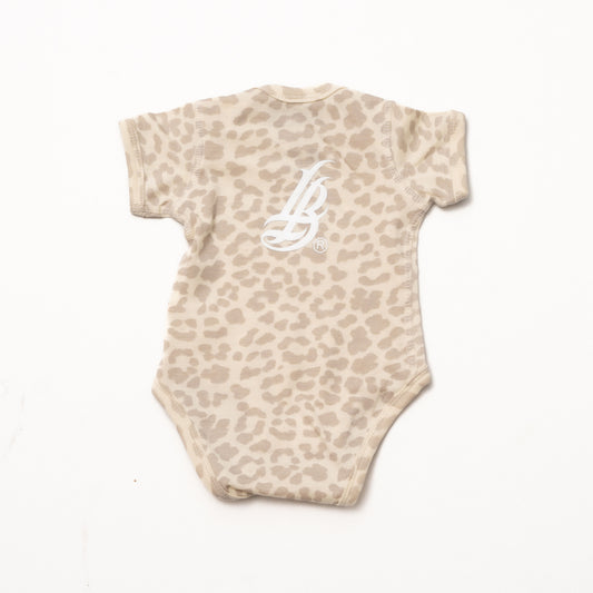 OG Logo Natural Leopard Baby Onesie