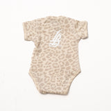 OG Logo Natural Leopard Baby Onesie