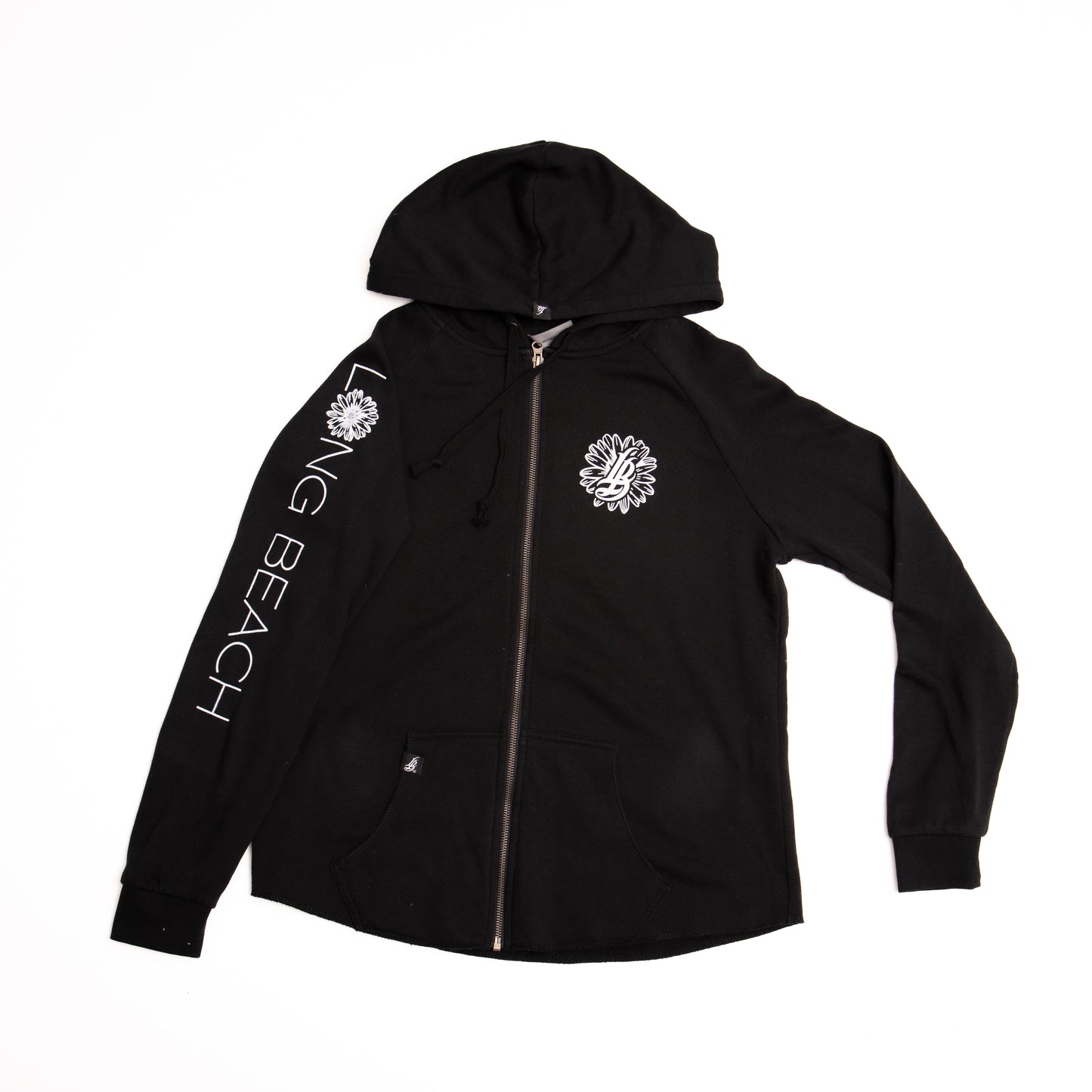 Daisy Women’s Wave Wash Black Zip Up Hoodie