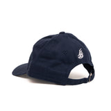 Cursive LB Navy Youth Unstructured Dad Hat