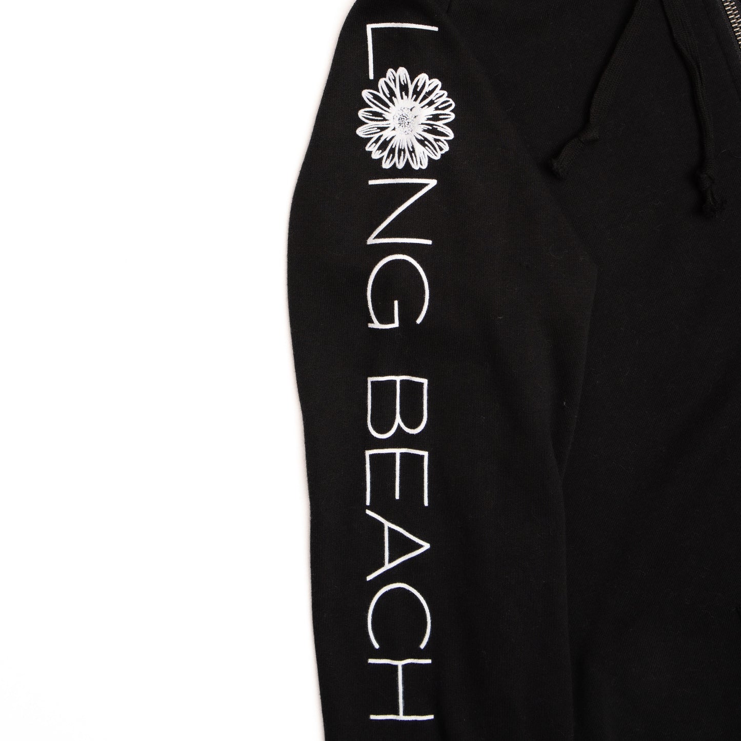 Daisy Women’s Wave Wash Black Zip Up Hoodie