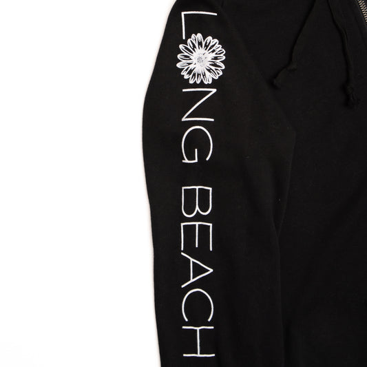 Daisy Women’s Wave Wash Black Zip Up Hoodie