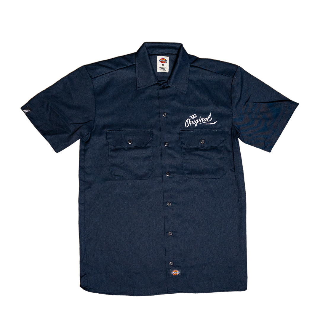 Dickies Oil Logo Men's Navy Work Shirt