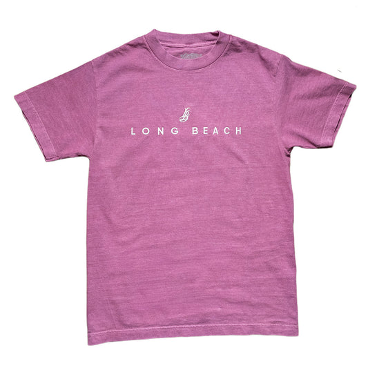 Embroidered Women's Garment-Dyed Vintage Berry T-Shirt