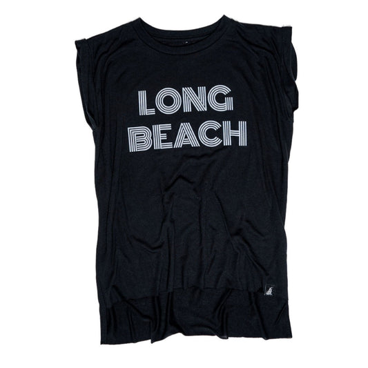 Monoton Women’s Black Flowy Muscle T-Shirt