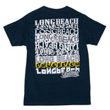 Long Beach Fonts Men's Navy T-Shirt