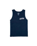 Hecho En Long Beach Men's Navy Tank Top