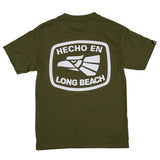 Hecho En Long Beach Men's Military Green T-Shirt