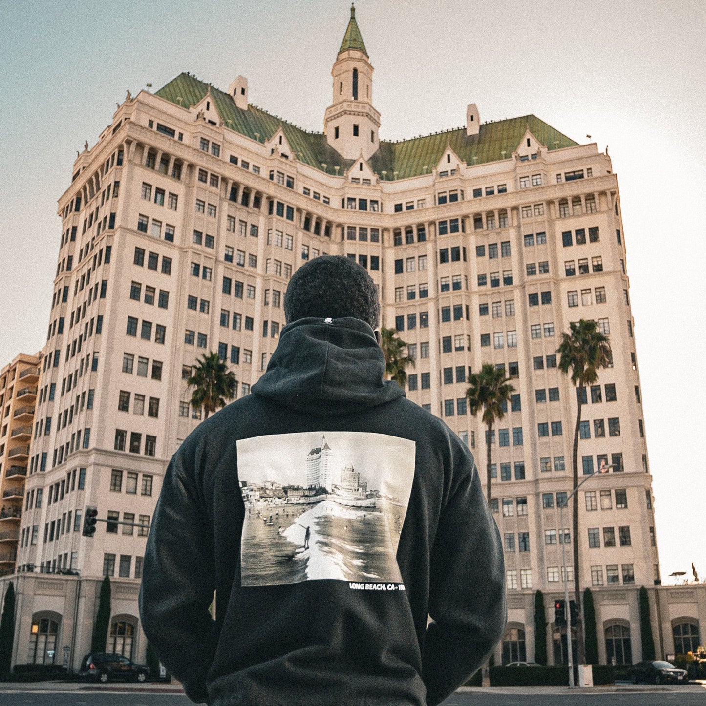 HSLB X Long Beach Clothing Co Men's Black The Villa Surfer Zip-Up Hoodie