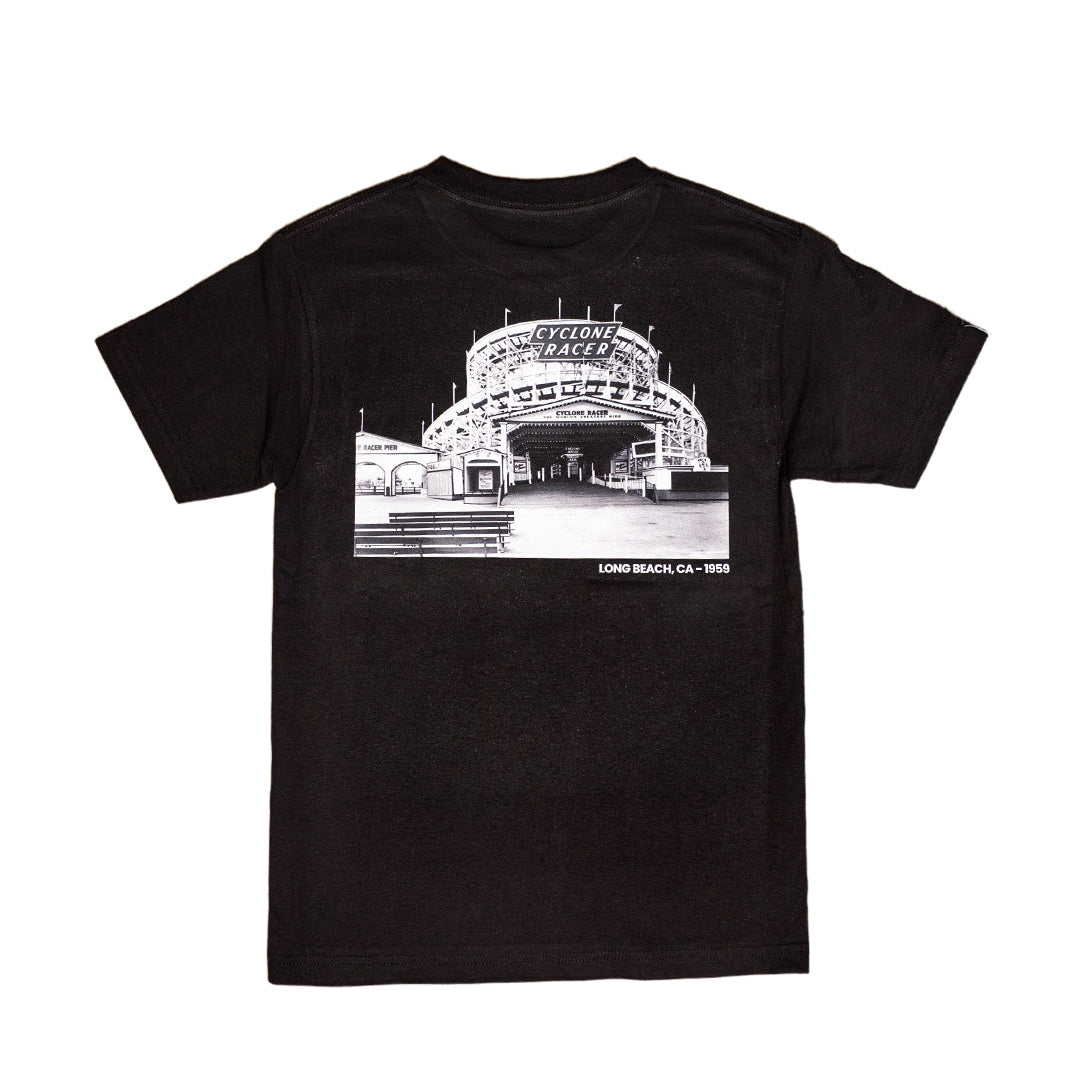 HSLB X Long Beach Clothing Co Men's Black Cyclone Racer T-Shirt