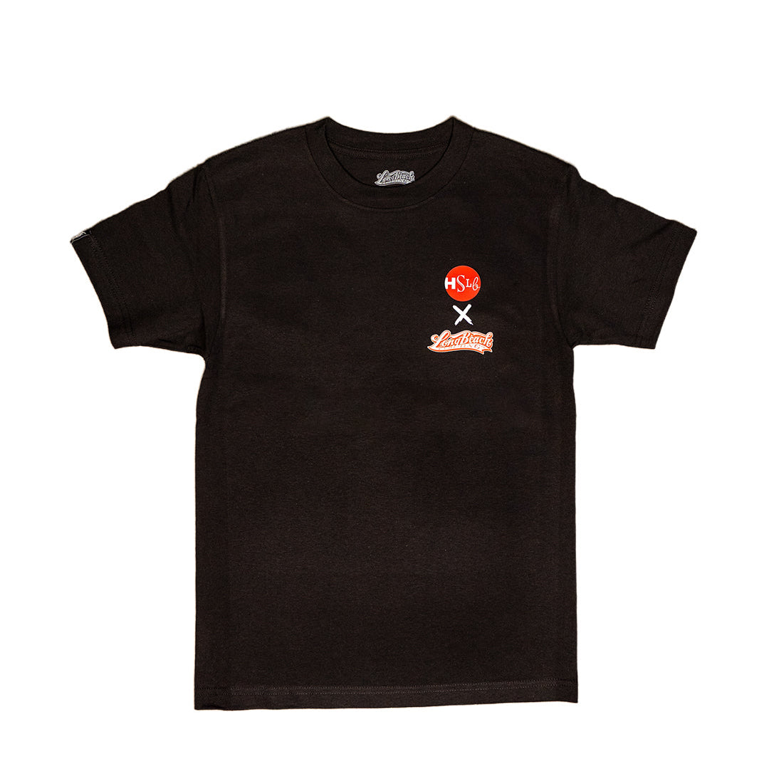 HSLB X Long Beach Clothing Co Men's Black The Villa Surfer T-Shirt