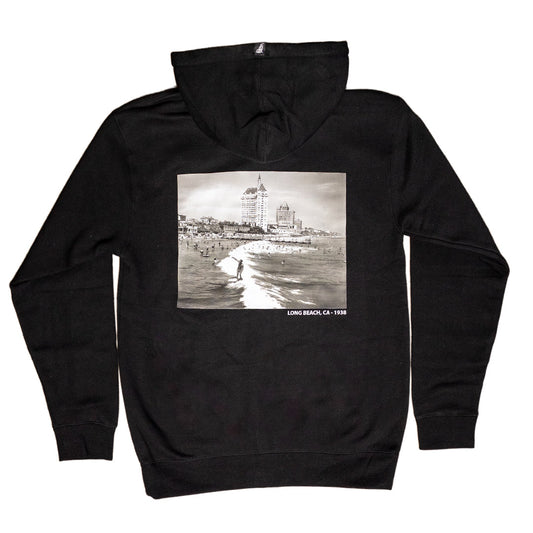 HSLB X Long Beach Clothing Co Men's Black The Villa Surfer Zip-Up Hoodie