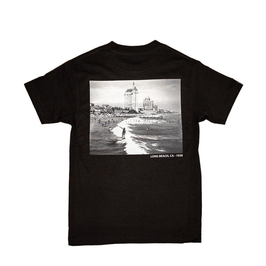 HSLB X Long Beach Clothing Co Men's Black The Villa Surfer T-Shirt