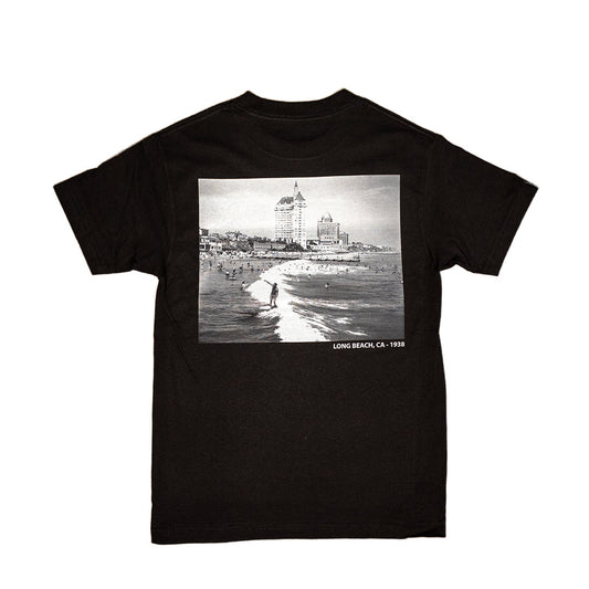 HSLB X Long Beach Clothing Co Men's Black The Villa Surfer T-Shirt