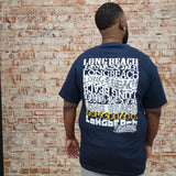 Long Beach Fonts Men's Navy T-Shirt