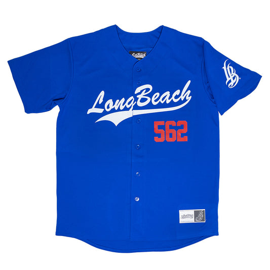 Long Beach Adult Royal Blue Baseball Jersey- ONLINE EXCLUSIVE