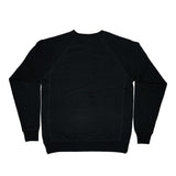 Women's Embroidered Black Midweight Crew Neck Sweater