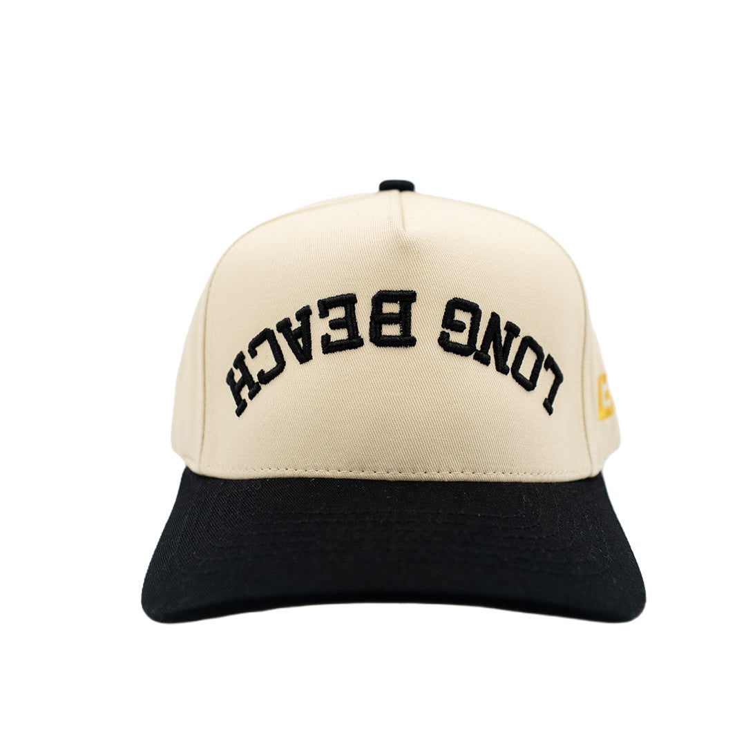 LB Arch Flipped Cream Black Snapback- LBC Brand