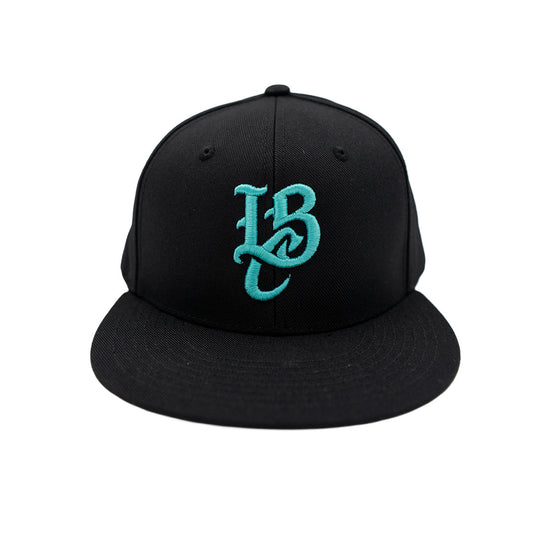 LBC Logo Black Snapback- Long Beach Coast