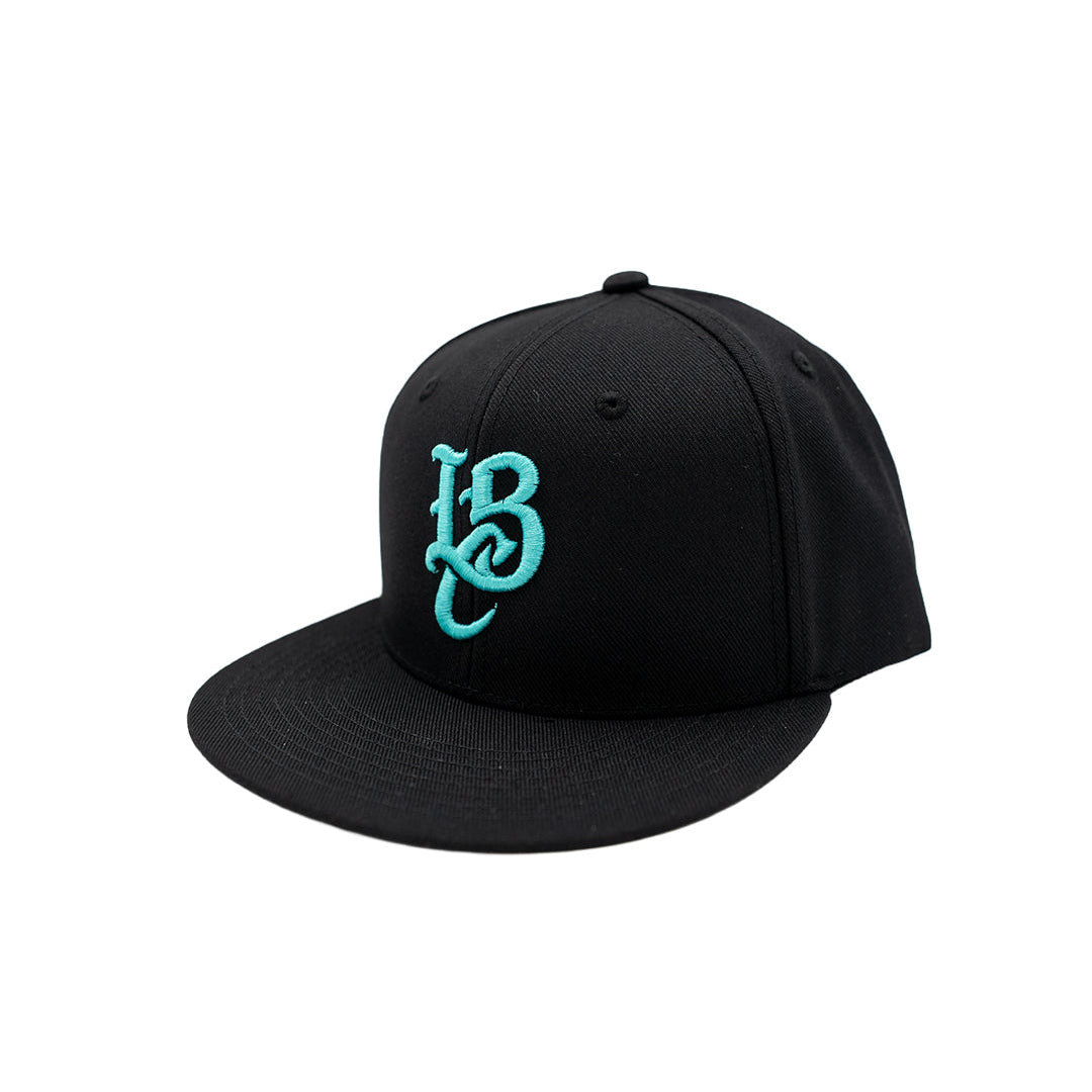 LBC Logo Black Snapback- Long Beach Coast