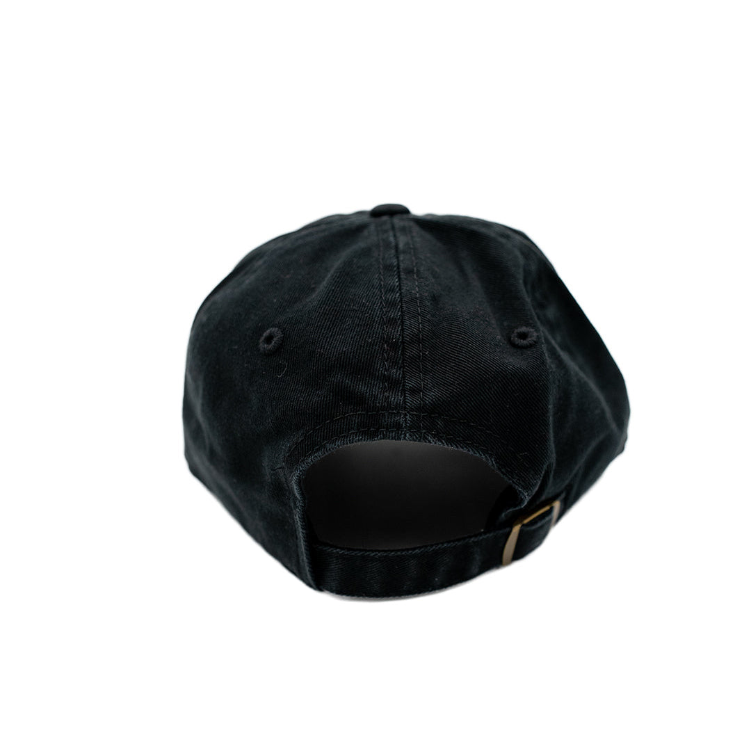 LBC Logo Black Unstructured Dad Hat- Long Beach Coast