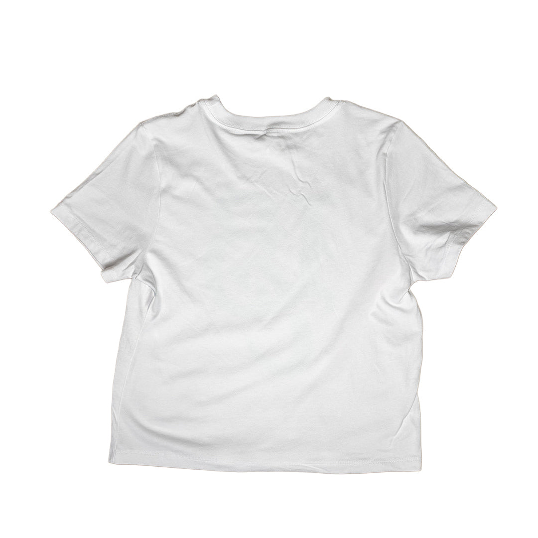 LBC Logo Women's White Boxy T-Shirt- Long Beach Coast